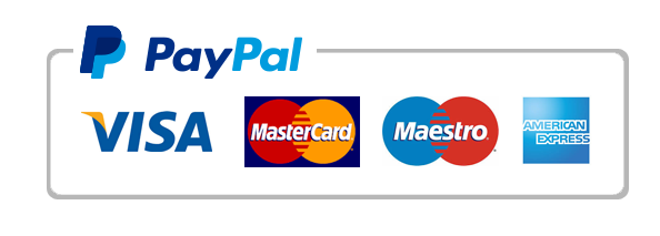 Paypal - Visa - Mastercard - American Express - Maestro